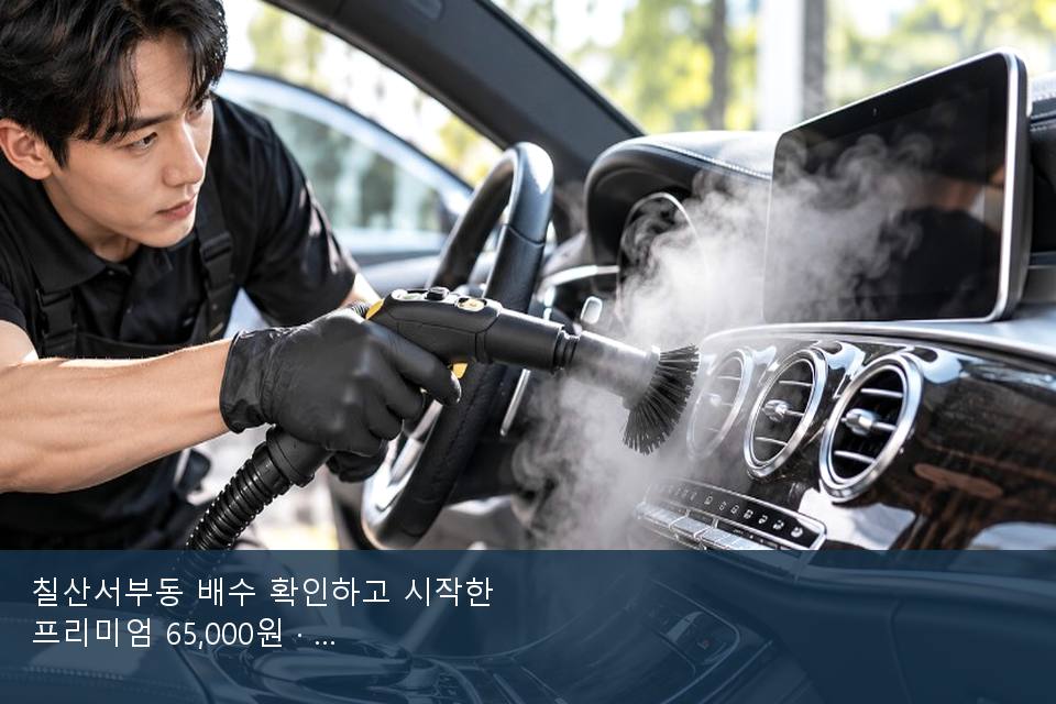 칠산서부동 배수 확인하고 시작한 프리미엄 65,000원 · 주차장에서 부른 날