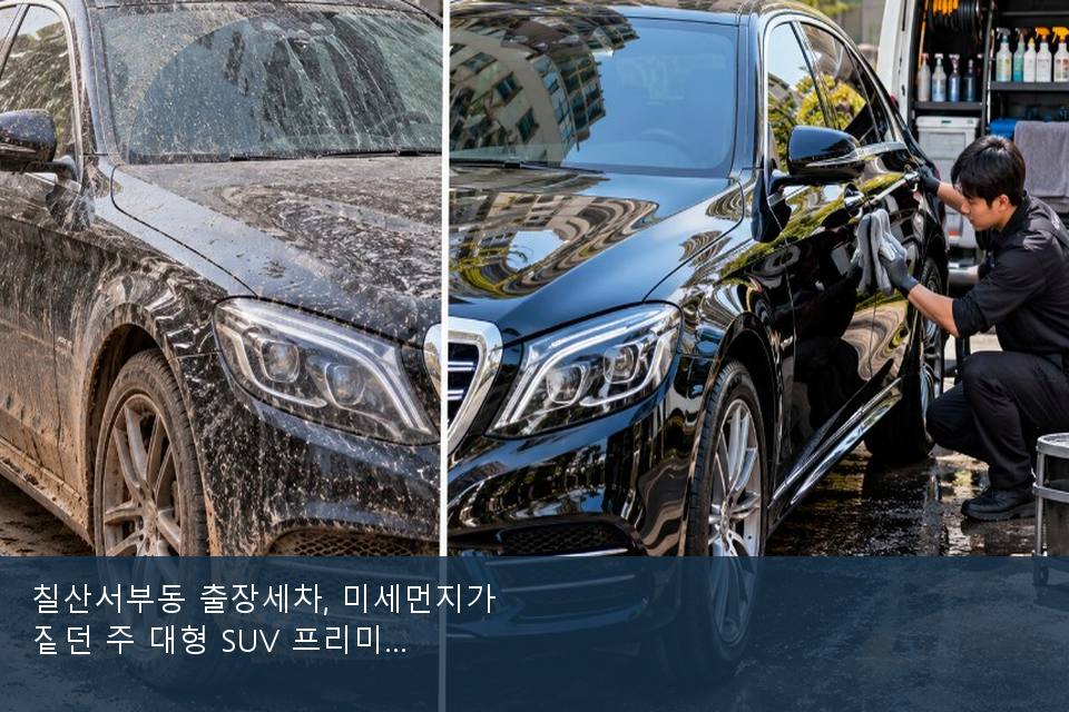 칠산서부동 출장세차, 미세먼지가 짙던 주 대형 SUV 프리미엄 · 차종 기준 금액